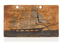 Lot 94 - Ø A SMALL 19TH CENTURY SAILOR-WORK PAINTED...