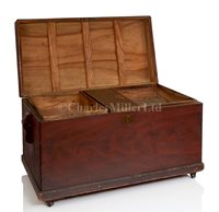 Lot 121 - A LARGE SEAMAN'S CHEST<br/>constructed in...