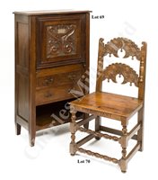 Lot 70 - A ‘YORKSHIRE’ PATTERN CHAIR BY GOODALL, LAMB & HEIGHWAY LTD, MANCHESTER, MADE FROM FOUDROYANT OAK, CIRCA 1900