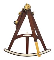 Lot 196 - Ø A FINE 17½IN. RADIUS FIDUCIAL MAHOGANY AND...