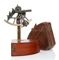 Lot 197 - A 6IN. RADIUS VERNIER QUINTANT BY CARY,...
