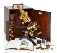 Lot 220 - A FINE 'GRAND MODEL VAN HEURCK' MICROSCOPE BY...