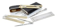 Lot 242 - Ø A FINE SILVER AND IVORY DRAWING ETUI BY...