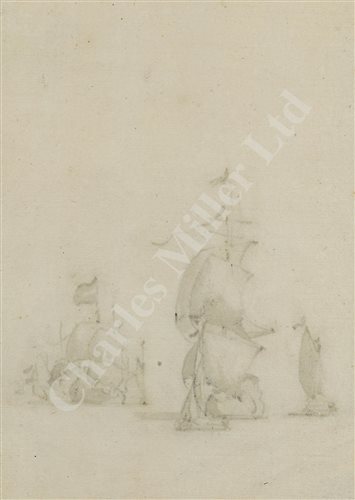 Lot 36 - ATTRIBUTED TO WILLEM VAN DE VELDE THE ELDER (DUTCH, 1611-1693) - Dutch vessels under sail