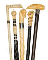 Lot 79 - Ø A 19TH CENTURY WHALEBONE WALKING STICK