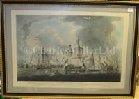 Lot 55 - AFTER ROBERT DODD (BRITISH, 1748-1815) - Battle of Trafalgar; a set of four
