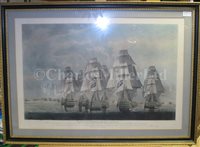 Lot 55 - AFTER ROBERT DODD (BRITISH, 1748-1815) - Battle of Trafalgar; a set of four