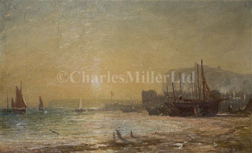 Lot 5 - JAMES FRANCIS DANBY (BRITISH, 1816-1875)<br/>Beach...
