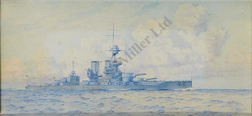 Lot 50 - δ  Eric Tufnell (BRitish, 1888-1979)<br/>H.M.S....