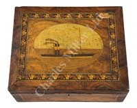 Lot 171 - A MARQUETRY WORK BOX, CIRCA 1850