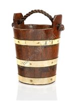 Lot 79 - AN 18TH/19TH CENTURY OAK AND BRASS SHIP'S...