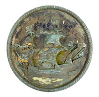 Lot 99 - A SCREEN BADGE FROM H.M.S. ARK ROYAL...