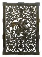 Lot 107 - AN ELABORATE CAST BRONZE SECTION OF QUARTER...