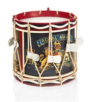 Lot 119 - A PAINTED BRASS CEREMONIAL DRUM FOR THE ROYAL...