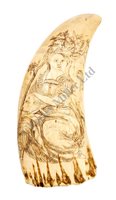 Lot 145 - Ø A 19TH-CENTURY SAILOR'S SCRIMSHAW DECORATED...