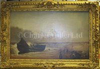 Lot 6 - FOLLOWER OF ALFRED STANNARD (BRITISH, 1806-1889) - Landing the catch