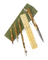 Lot 237 - Ø<br/>A SHAGREEN COVERED DRAWING ETUI BY GEORGE...