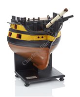 Lot 288 - A 1:48 SCALE BOW MODEL FOR A 74-GUN...