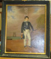 Lot 44 - ENGLISH PROVINCIAL SCHOOL, CIRCA 1830 - Portrait of a young midshipman
