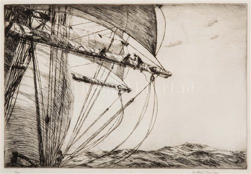 Lot 9 - ARTHUR BRISCOE (BRITISH, 1873-1943)<br/>Furling...