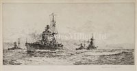 Lot 41 - A GROUP OF WARSHIP ETCHINGS INCLUDING WORKS BY...