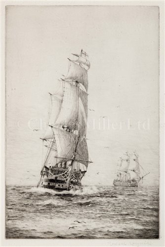 Lot 47 - δ ROWLAND LANGMAID (BRITISH, 1897-1956)<br/>H.M.S....