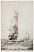 Lot 47 - δ ROWLAND LANGMAID (BRITISH, 1897-1956)<br/>H.M.S....