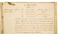 Lot 69 - SIGNALS. MANUSCRIPT ON PAPER, 3 LEAVES,...