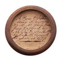 Lot 76 - A TURNED TREEN SNUFF BOX MADE FROM SAN JOSEF...