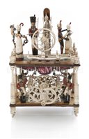 Lot 102 - AN EXCEPTIONAL NINE-CHARACTER POLYCHROME BONE...