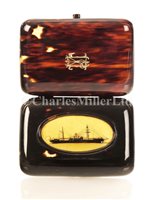 Lot 116 - Ø A TORTOISESHELL CIGAR CASE, EARLY...
