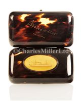 Lot 118 - Ø A TORTOISESHELL CIGAR CASE, EARLY...