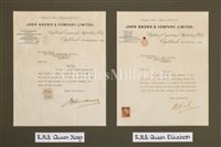 Lot 132 - R.M.Ss QUEEN ELIZABETH & QUEEN MARY,...