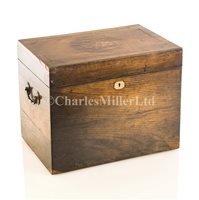 Lot 142 - A ROYAL GEORGE OAK DECANTER BOX,...
