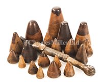 Lot 172 - Ø A COLLECTION OF TREEN<br/>comprising: a small...