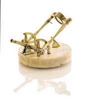 Lot 203 - A 19TH-CENTURY MARBLE AND BRASS NOON DAY...