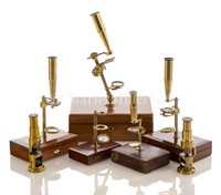 Lot 250 - A CARY TYPE BOTANIST'S PORTABLE MICROSCOPE,...