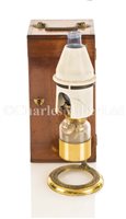 Lot 266 - A MICROSCOPE OIL LAMP BY WATSON & SON, LONDON,...