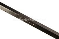 Lot 286 - AN EBONY CROSS STAFF SECTION, POSSIBLY BY...