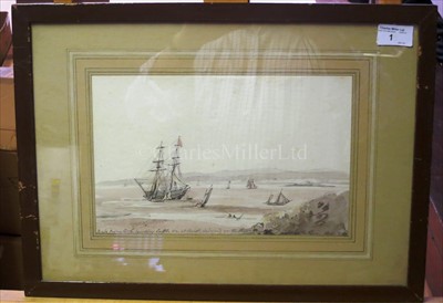Lot 1 - ENGLISH NAVAL SCHOOL, CIRCA 1821<br/>Brig from...