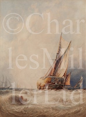 Lot 5 - GEORGE STAINTON (BRITISH 1838-1900)<br/>Hay barge...