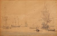 Lot 13 - WILLEM VAN DE VELDE THE YOUNGER (DUTCH,...