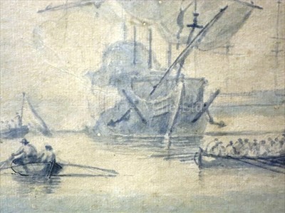 Lot 13 - WILLEM VAN DE VELDE THE YOUNGER (DUTCH,...
