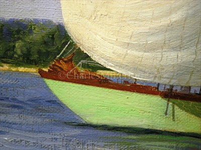 Lot 20 - δ MONTAGUE DAWSON (BRITISH, 1895-1973): Yeoman and Lalage - six metre yachts off Isle of Wight
