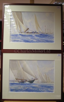 Lot 23 - δ GUY L'HOSTIS (FRENCH, 1945- )<br/>"SHAMROCK V" ...