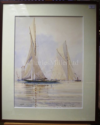 Lot 37 - δ GUY L'HOSTIS (FRENCH, 1945- )<br/>Shamrock IV et...