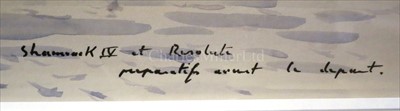 Lot 37 - δ GUY L'HOSTIS (FRENCH, 1945- )<br/>Shamrock IV et...