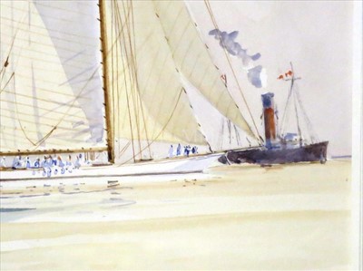 Lot 37 - δ GUY L'HOSTIS (FRENCH, 1945- )<br/>Shamrock IV et...