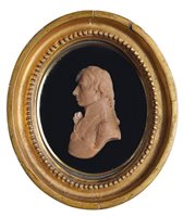 Lot 81 - A WAX RELIEF PORTRAIT OF NELSON BY CATHERINE...