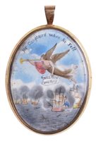 Lot 99 - A COMMEMORATIVE ALLEGORICAL PENDANT, CIRCA...